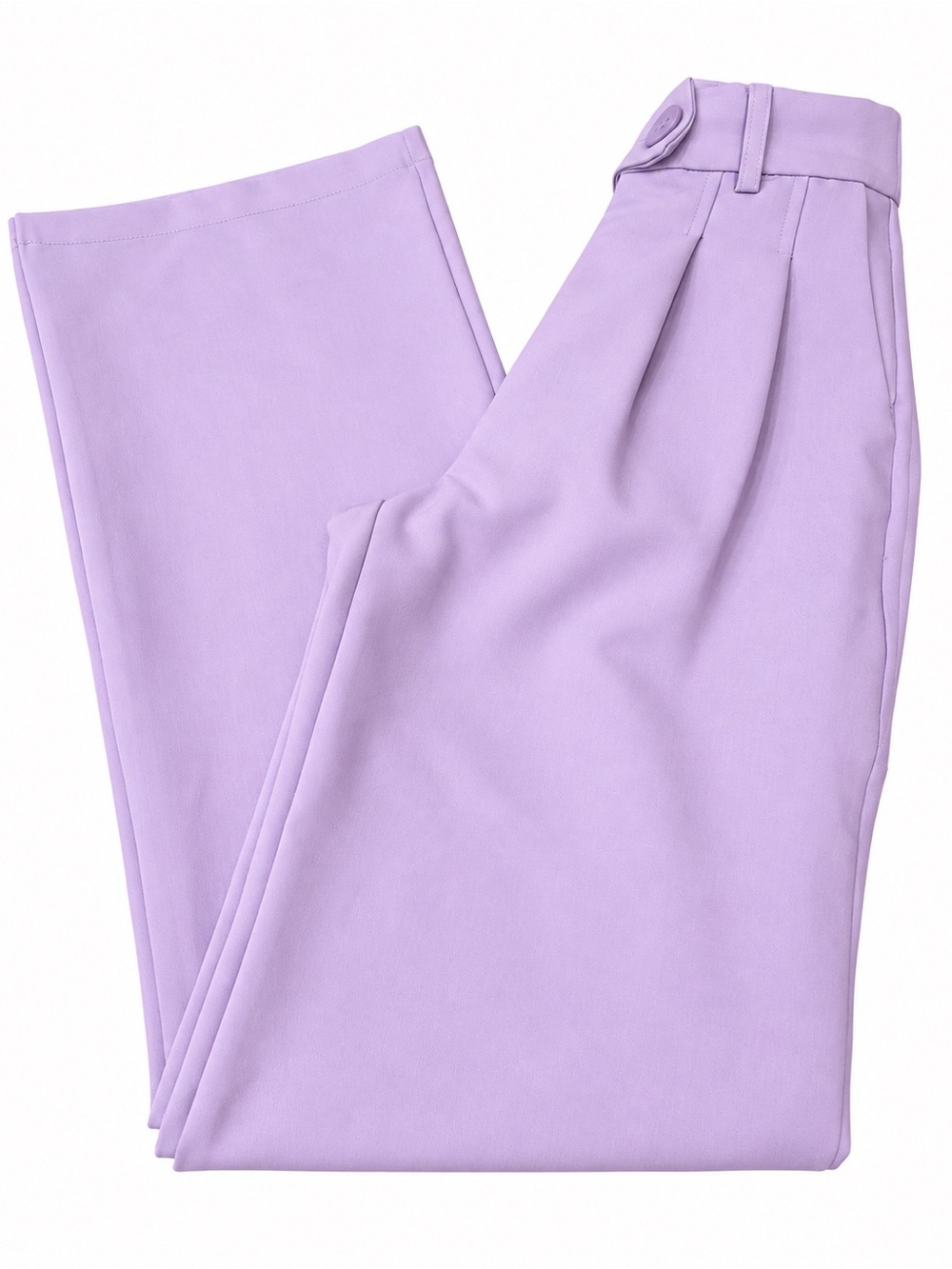 Princess Polly Lavender High-Waist Trousers - Wide Leg / Size 0